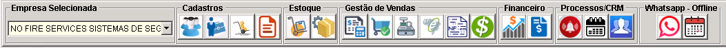 Tela do sistema CAD ERP