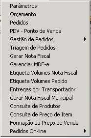 Tela do sistema CAD ERP