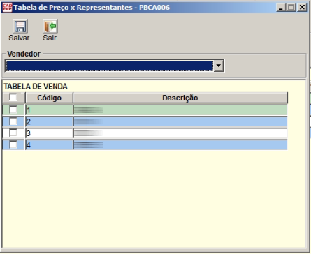 Tela do sistema CAD ERP