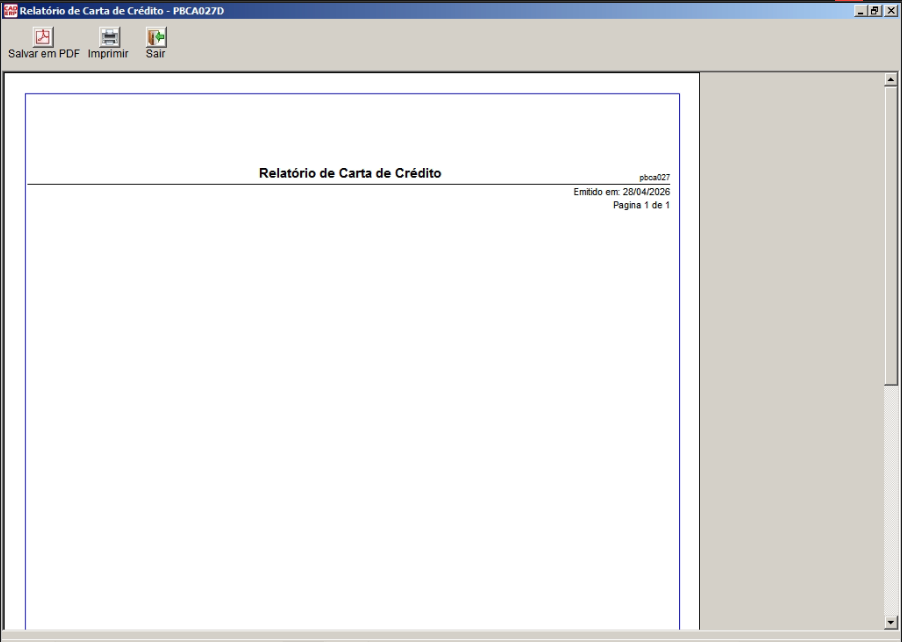 Tela do sistema CAD ERP