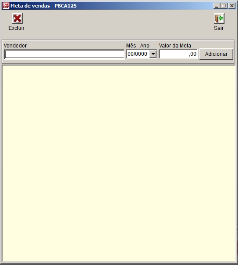 Tela do sistema CAD ERP